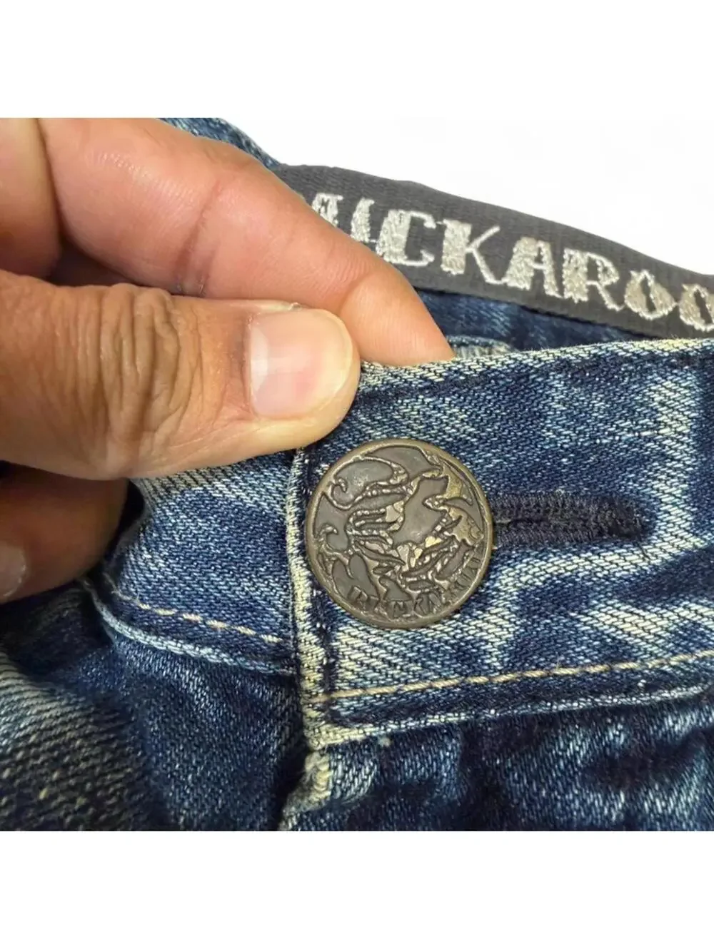 Buckaroo vintage flap pockets with stud works mud wash shade - Picture 7 of 8